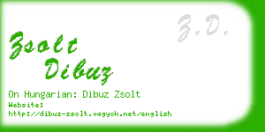 zsolt dibuz business card